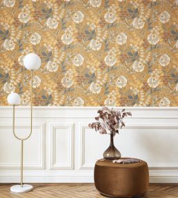 Bloomsbury Wallpaper by Casadeco Jaune Curry