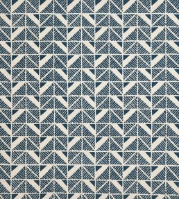 Bloomsbury Square Fabric by Anna French Navy