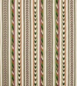 Bloomsbury Stripe Fabric by Morris & Co Forest/Madder