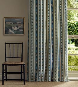 Bloomsbury Stripe Fabric by Morris & Co Woad/Thyme