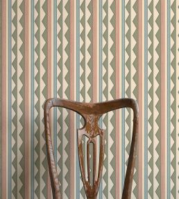 Bloomsbury Stripes Wallpaper by Ottoline Autumn Green