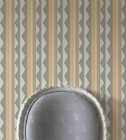 Bloomsbury Stripes Wallpaper by Ottoline Lavender Grey