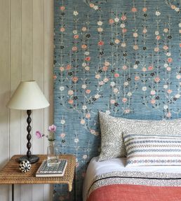 Blossom Fabric by Lewis & Wood Saffron Sky