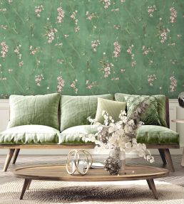 Blossom Wallpaper by Woodchip & Magnolia Evergreen