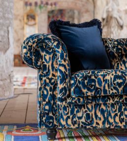 Blu Selvaggio Fabric by MINDTHEGAP Blue