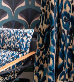Blu Selvaggio Fabric by MINDTHEGAP Blue