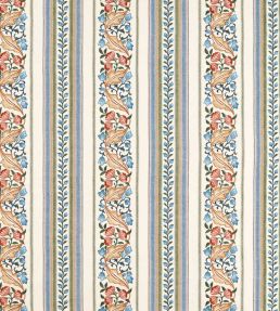 Bluebell & Peony Embroidery Fabric by Morris & Co Rose/Woad