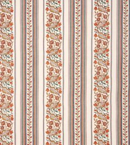 Bluebell & Peony Embroidery Fabric by Morris & Co Russet/Forest