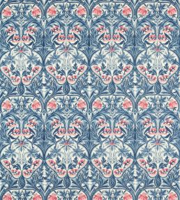 Bluebell Fabric by Morris & Co Indigo/Rose