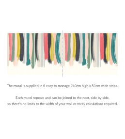 Blurred Lines Mural by Ohpopsi Spruce & Blush