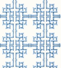 Boca Bamboo Wallpaper by Thibaut Blue