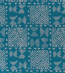 Bogolan Fabric by Titley and Marr Turquoise