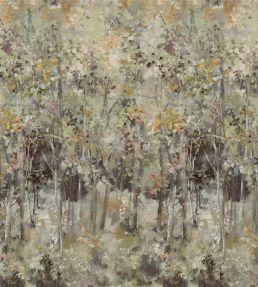 Bois De Bouleau Grasscloth Scene 1 Mural by Designers Guild Sepia