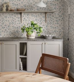 Bokskog Wallpaper by Sandberg Misty Blue