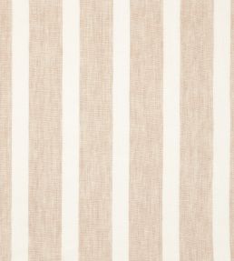 Bold Stripe Linen Fabric by Volga Linen Natural/White