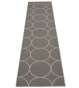 Pappelina Boo Runner rug Charcoal/Linen BOO9A720 Charcoal/Linen