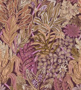 Borromee Wallpaper by Casamance Pourpre/Olive