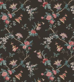 Boscobel Wallpaper by Nina Campbell Chocolate/Rose