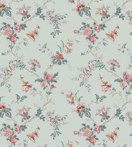 Boscobel Wallpaper by Nina Campbell Duck Egg/Teal/Pink