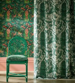 Bosque Dreams Jacquard Fabric by Clarke & Clarke Ink