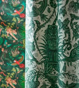 Bosque Dreams Jacquard Fabric by Clarke & Clarke Ink