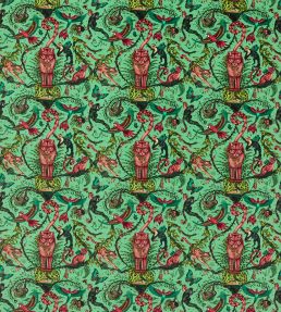 Bosque Dreams Velvet Fabric by Clarke & Clarke Aquamarine