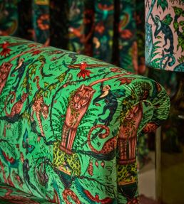 Bosque Dreams Velvet Fabric by Clarke & Clarke Aquamarine
