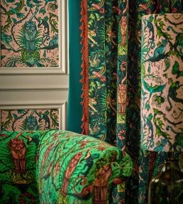 Bosque Dreams Velvet Fabric by Clarke & Clarke Aquamarine