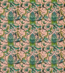Bosque Dreams Velvet Fabric by Clarke & Clarke Pink