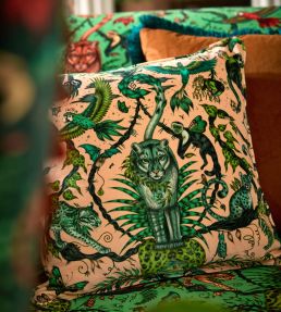 Bosque Dreams Velvet Fabric by Clarke & Clarke Navy