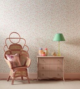 Botanical Flora in Wellington Velvet Fabric by Liberty Lacquer