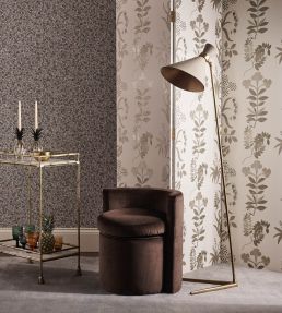 Botanical Stripe Wallpaper by Liberty Pewter