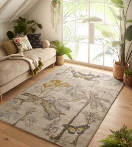 Clarke & Clarke Botany rug Charcoal/Chartreuse 48377-CCBO-CC-120170 Charcoal/Chartreuse