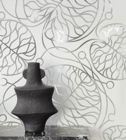 Bottna Metallic Wallpaper by Marimekko Black/Gold