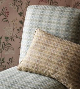 Boulbon Fabric by Nina Campbell Teal