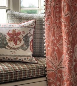 Boulbon Fabric by Nina Campbell Teal