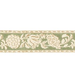 Boulevard Stripe Border Wallpaper by DADO Olive