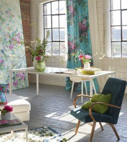 Bouquet de Roses Mural by Designers Guild Celadon
