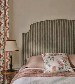 Bourdon Stripe Fabric by Colefax and Fowler Navy