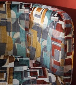 Bovolo Fabric by Osborne & Little Navy/Linen