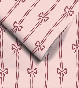 Bow Peep Wallpaper by Woodchip & Magnolia Cherry Pink