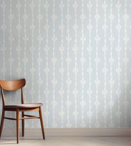 Bow Peep Wallpaper by Woodchip & Magnolia Dusky Blue