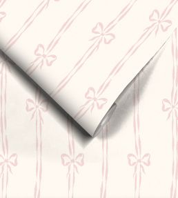 Bow Peep Wallpaper by Woodchip & Magnolia Pink Cloud