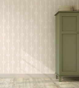 Bow Peep Wallpaper by Woodchip & Magnolia Plaster Pink