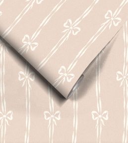 Bow Peep Wallpaper by Woodchip & Magnolia Plaster Pink