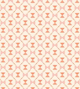 Bow Tie Quilt Wallpaper by Ottoline Pink and Coral