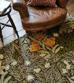 Morris & Co Bower rug Twining Vine Green 128207140200-US Twining Vine Green