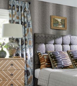 Bozeman Stripe Wallpaper by Thibaut Navy