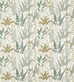 Bracken Embroidered Fabric by Clarke & Clarke Glade