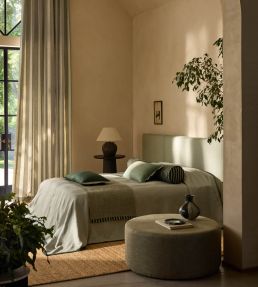 Meadow Stripe Fabric by Ian Mankin Wheat Field